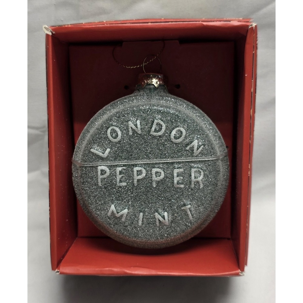 John Derian Target 2025 Glass London‎ Peppermint Ornament NEW IN BOX